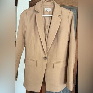Ann Taylor LOFT 2021 Brushed Modern One Button Blazer Women's Size